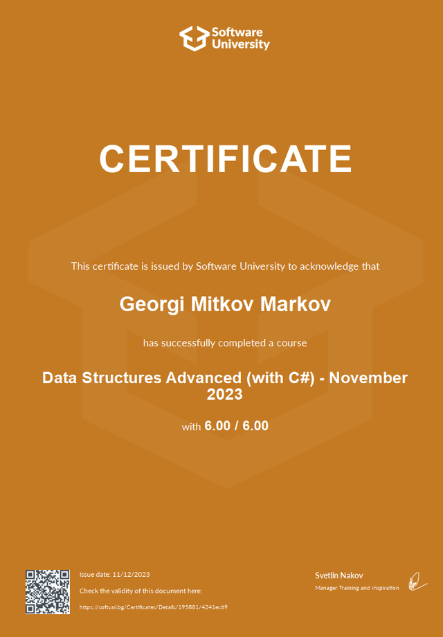 Data Structures Advanced with C#