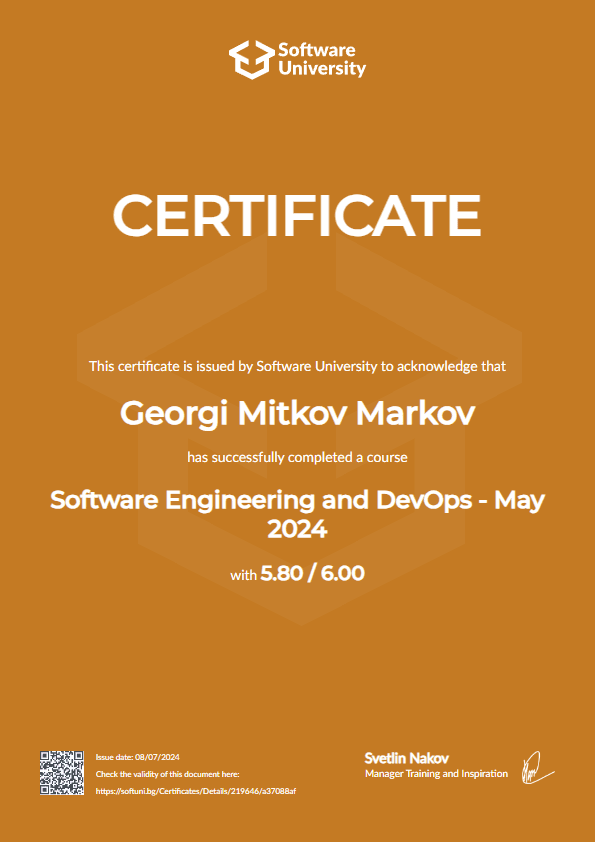 Software E. and DevOps