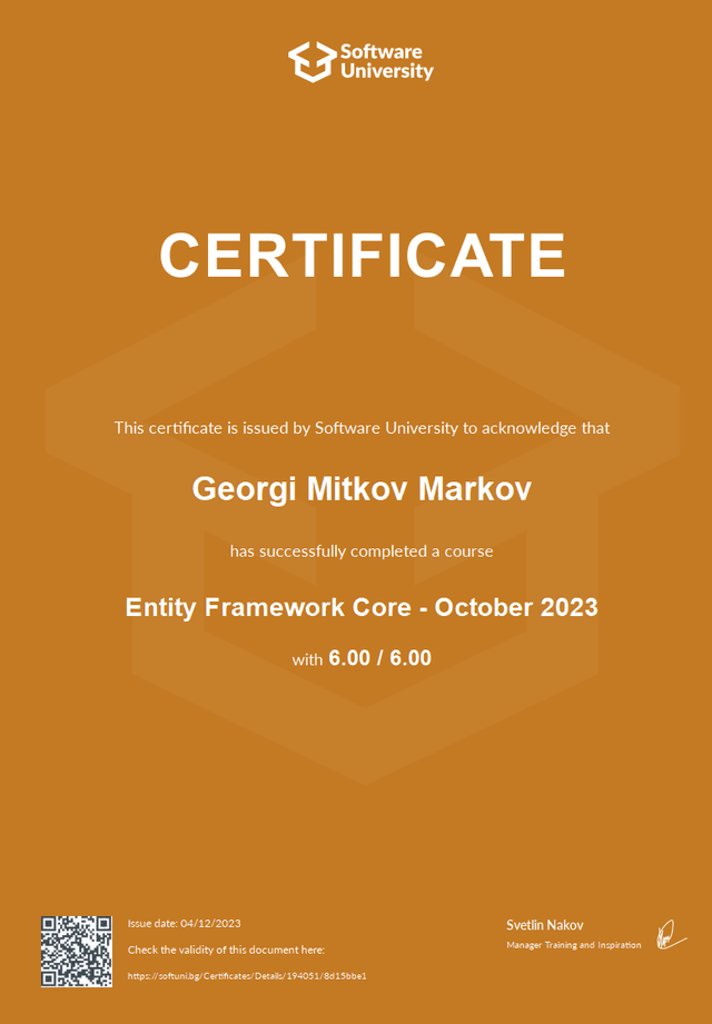 Entity Framework Core